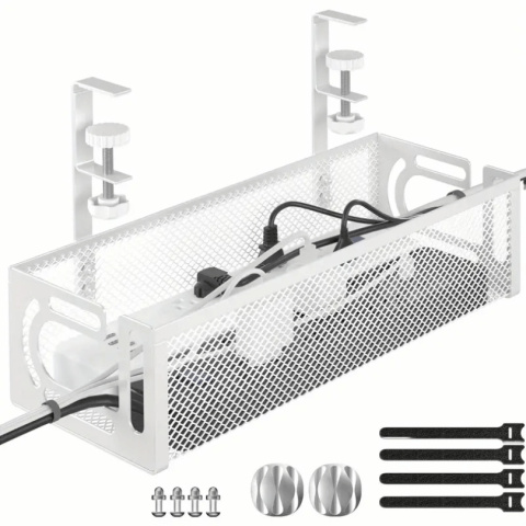 Organizer kabli pod biurkiem